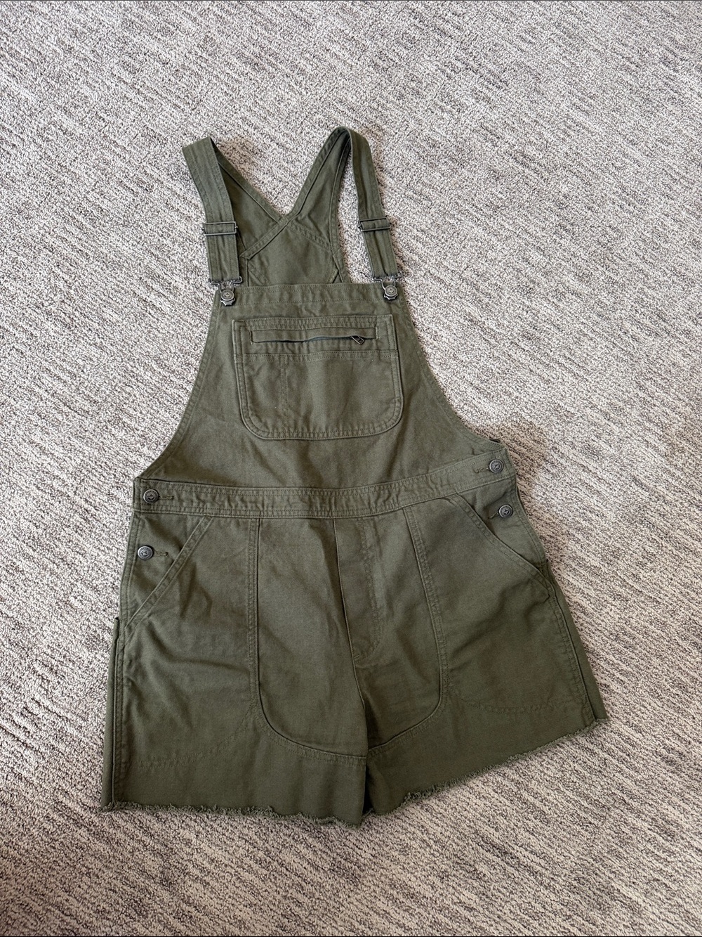Patagonia Olive Green Women's Short Overalls